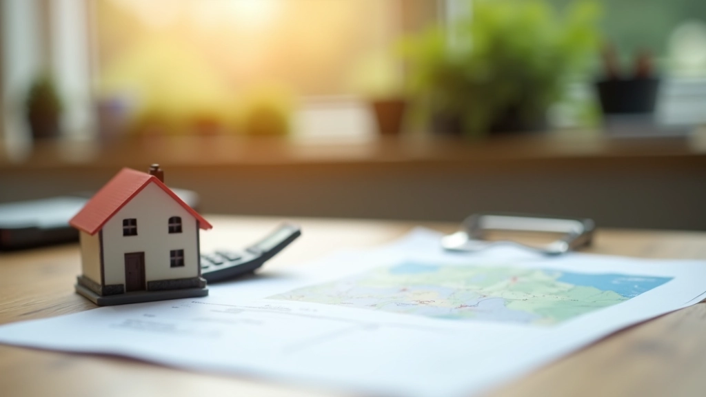 Hausmodell und Rentendokumente auf Schreibtisch, symbolisiert die Wahl zwischen Eigenheimrente und klassischer Riester-Rente